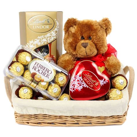 Ferrero Rocher Lindt Teddy Bear Hamper Gifts And Flowers Kenya Same Day Flower Delivery