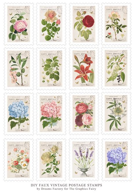 They fly from places to places, playing tricks on unsuspecting victims. DIY Faux Vintage Postage Stamps & Free Printable! & free ...