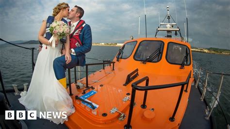 Rnli Crew Mans Wedding Speech Interrupted By Lifeboat Rescue Call Bbc News