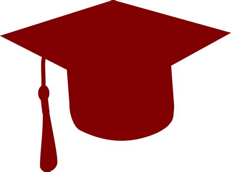 Graduation Clipart Letter Maroon Grad Cap Clipart Png Download