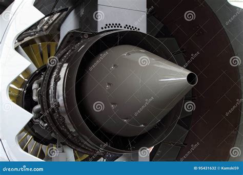 The Exhaust Nozzle Of A Modern Aircraft Engine Stock Photo Image Of