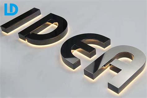 Backlit Stainless Steel Letters Wholesale Metal 3d Signs