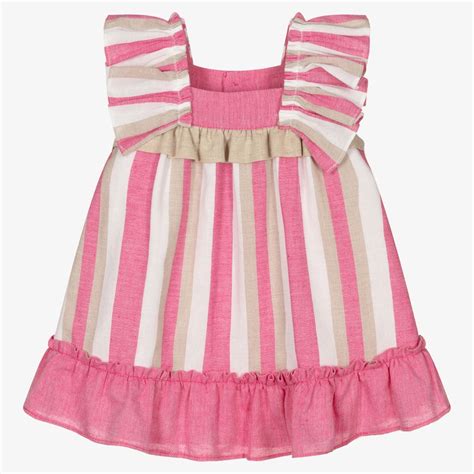 Miranda Pink And White Striped Dress Childrensalon Outlet