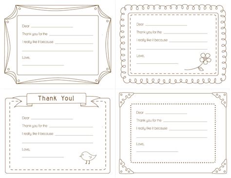 Amy J Delightful Blog Kids Printable Thank You Notes