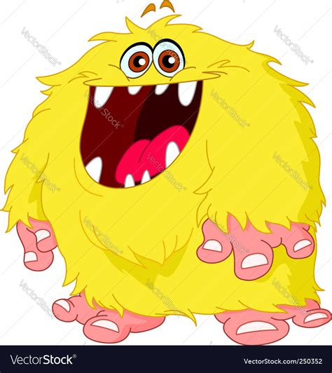 Hairy Monster Royalty Free Vector Image Vectorstock