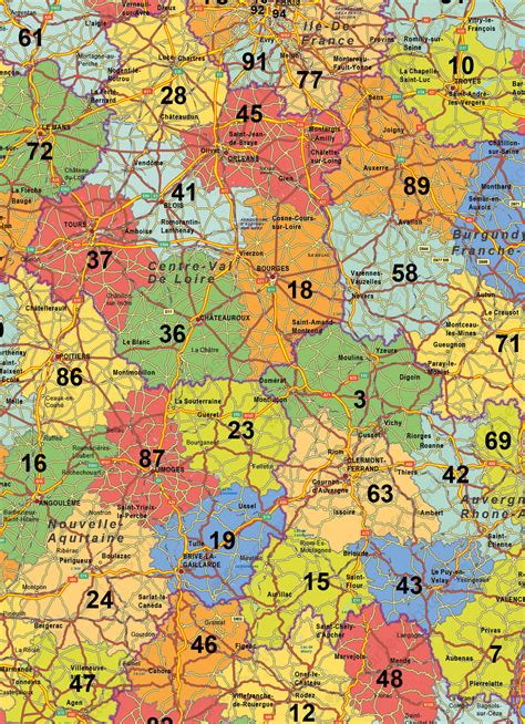 Vaak is een regio heel bekend, zoals bretagne, maar zijn de departementen frankrijk totaal onbekend, zoals. Frankrijk Kaart met Departementen 1686 | Kaarten en ...