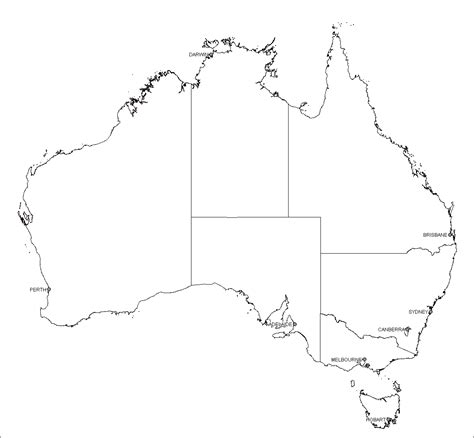 Australia Printable Map 3x5 Blank Map Of Australia By Dinospain On