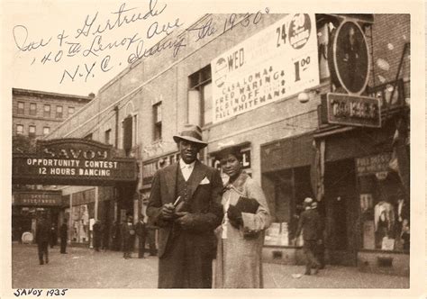 These were the savoy hostesses, well know as harlem's most beautiful women. A couple posing outside the Savoy Ballroom in Harlem, 1935 ...