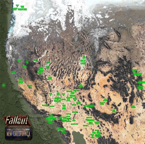 Fallout World Map 2260 Image Fallout New California Mod For Fallout