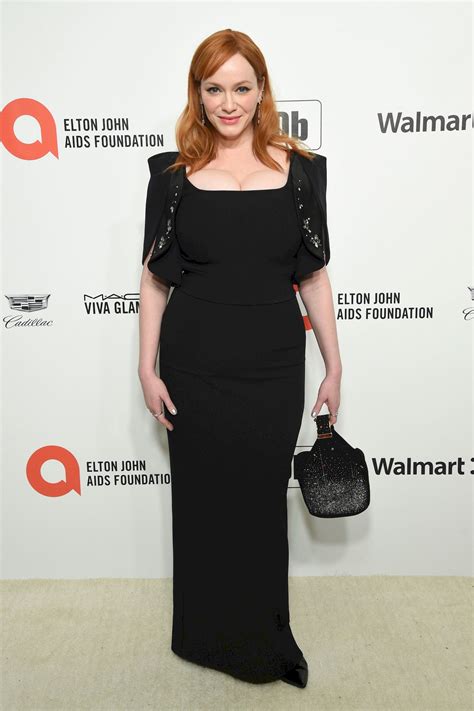 Christina Hendricks Shows Off Her Big Boobs At The Th Annual Elton