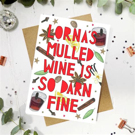 Personalised Mulled Wine Funny Christmas Card By Miss Bespoke