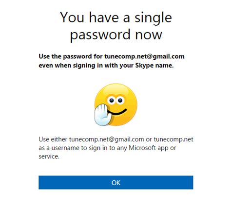 Merge Skype Account With Microsoft Account To Change Skype Password