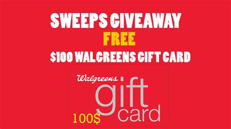 Win A 100 Walgreens T Card