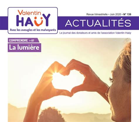 Valentin Haüy Actualités N°138 Association Valentin Haüy