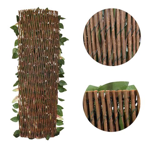 Glant Expandable Fence Privacy Screen For Balcony Patio Outdoor Decorative Faux Ivy Fencing