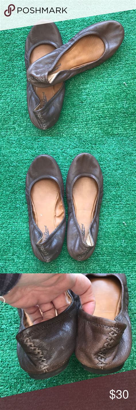 Lucky Brand Brown Leather Ballet Flats 85 Shoes