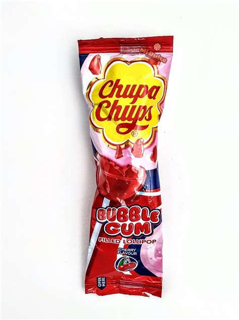 Chupa Chups Bubble Lollipop Cherry ממתקים