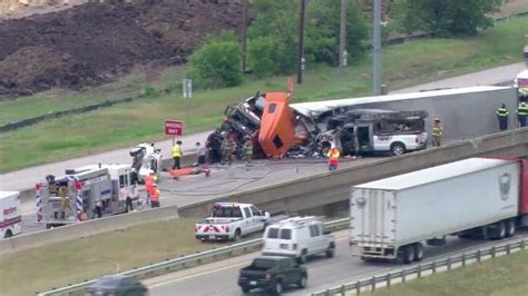 I 35w In North Fort Worth Reopens After Fiery Tractor Trailer Crash
