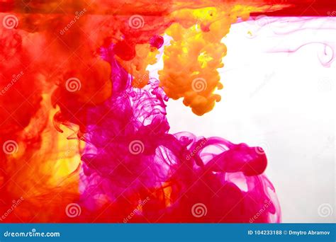Inks In Water Color Abstraction Color Explosion Stock Photo Image