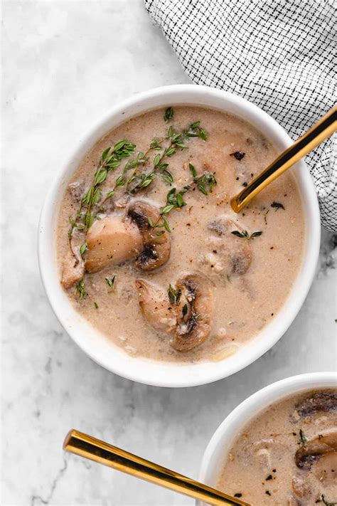 creamy mushroom soup vegan and 8 ingredients jessica in the kitchen