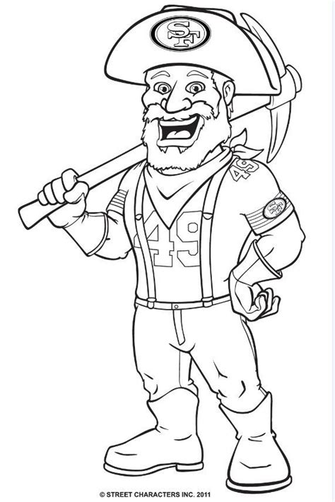nfl mascot coloring pages coloring home