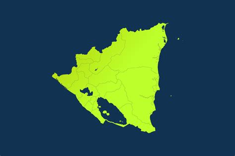 Mapa de Nicaragua y Departamentos mapa geopolítico
