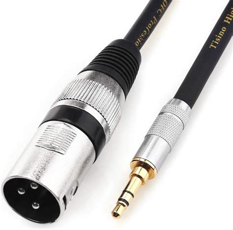 Tisino 3 5mm Trs Stereo To Xlr Male Unbalanced Cable 3 5mm Mini Jack To