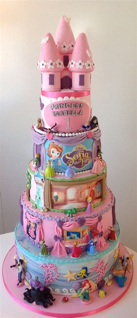 Coolest number 1 birthday cake with smarties. Disney Princess 1St Birthday Cake - CakeCentral.com