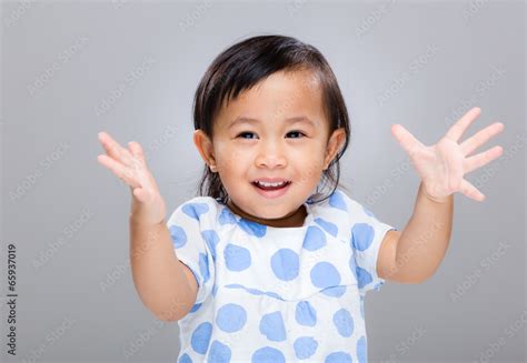 Little Girl Clap Hand Stock Photo Adobe Stock