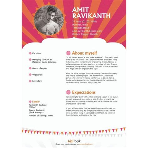 Kindly revert if anyone has the format. Biodata Format For Marriage (15 Templates + 7 Samples) in ...