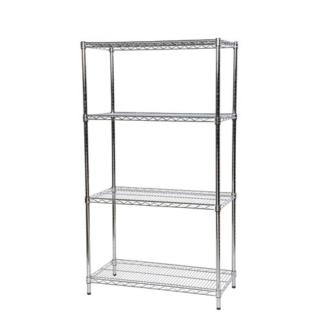 Eclipse Heavy Duty Chrome Wire Shelving Unit 1625mm High Shelving