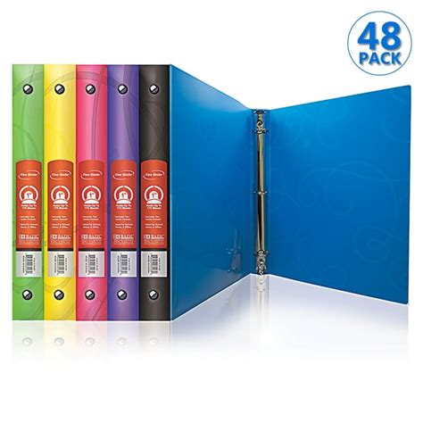 Bazic 3 Ring Binder 1 Poly Binders Swirl Color Soft Cover Hold 175