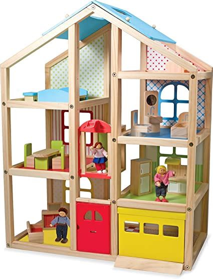 Melissa And Doug Hi Rise Wooden Dollhouse And Furniture Set 112 Scale