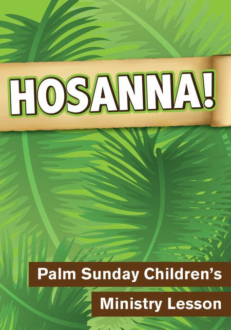 Palm Sunday Childrens Ministry Curriculum Ideas