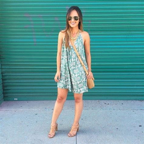 The Adorable Melanee Wearing Our New Della X Uo Button Up Tank Dress
