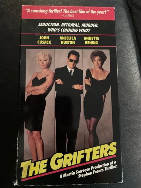 THE GRIFTERS VHS Video Tape VCR John Cusack Anjelica Huston Free