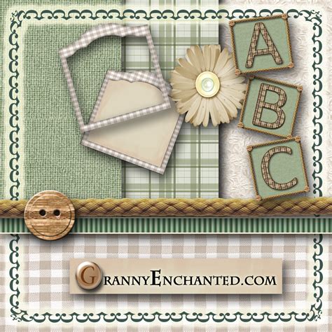 Granny Enchanteds Blog Sage Rope Free Scrapbook Kit With Papers