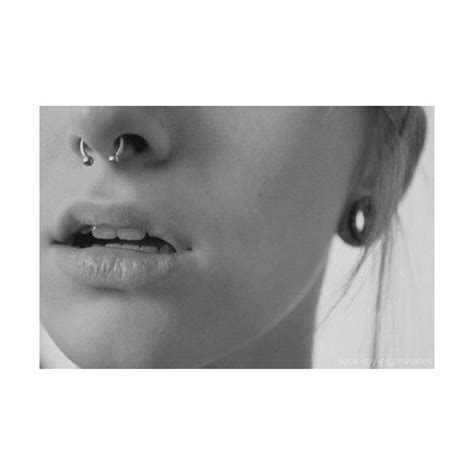 Septum Piercing Tumblr Cool Eyecatching Tatoos Liked On Polyvore Featuring Piercings And Jewelry
