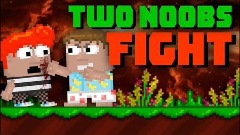 Two Noobs Fight Growtopia Animation Youtube