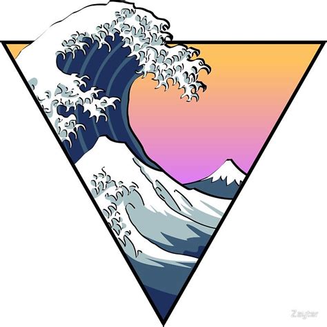 Great Wave Aesthetic Sticker By Zayter In 2021 Aesthetic Stickers