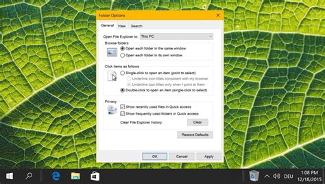 How To Open File Explorer Folder Options In Windows 10