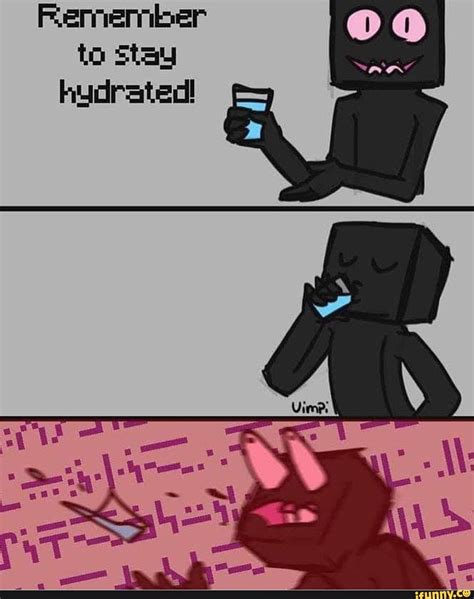 Remember To Stay Hydrated Minecraft Funny Funny Memes