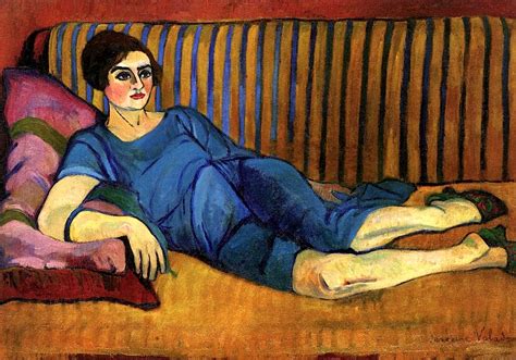 Suzanne Valadon Woman Reclining On A Sofa Circa Painting Artist Figure Painting