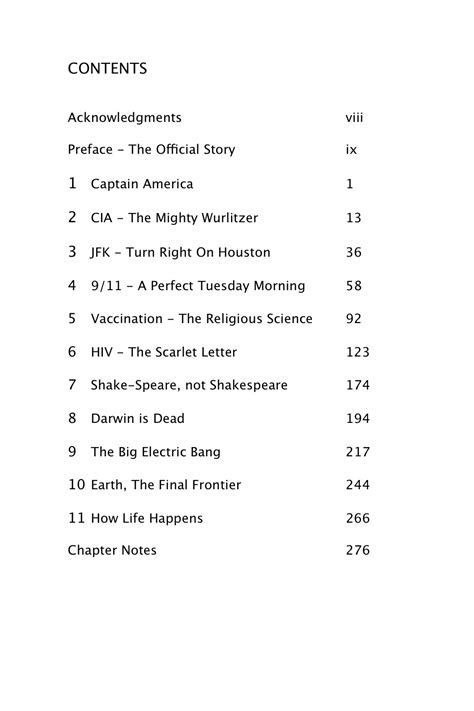 Official Stories The Book Table Of Contents