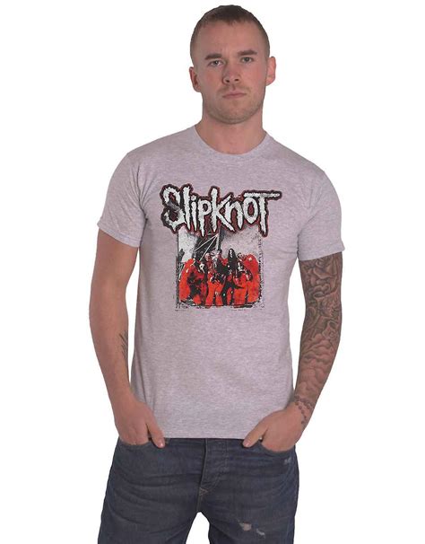 Slipknot T Shirt Self Titled Band Logo New Official Mens Grey Fruugo Us