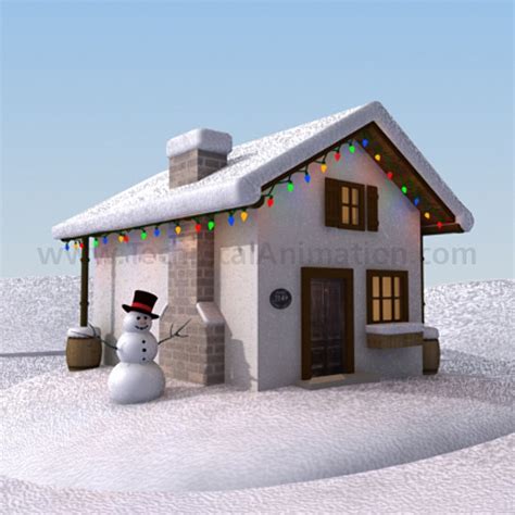 50 3d Christmas Cottage Animated Wallpaper On