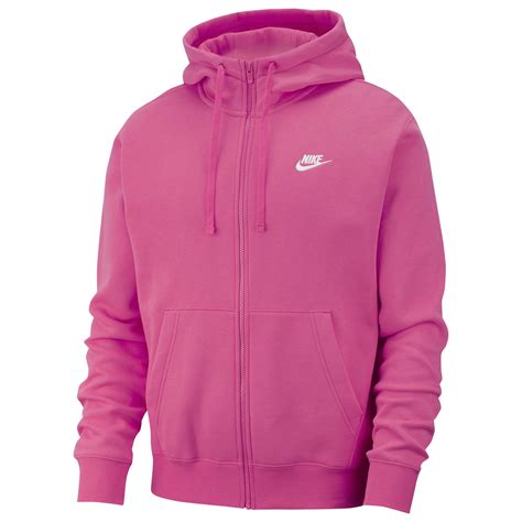 Nike Fleece Club Full Zip Hoodie In Pink For Men Lyst