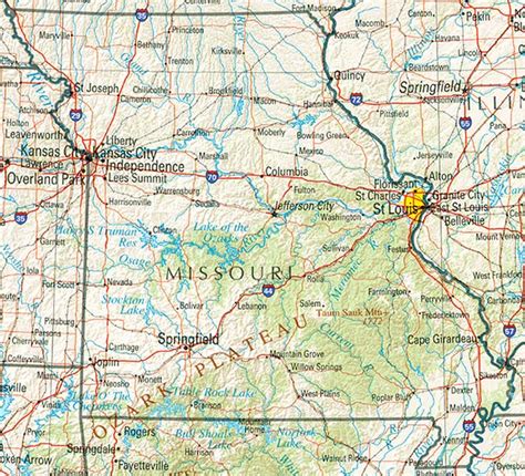 Landkarte Missouri Übersichtskarte Karten Und
