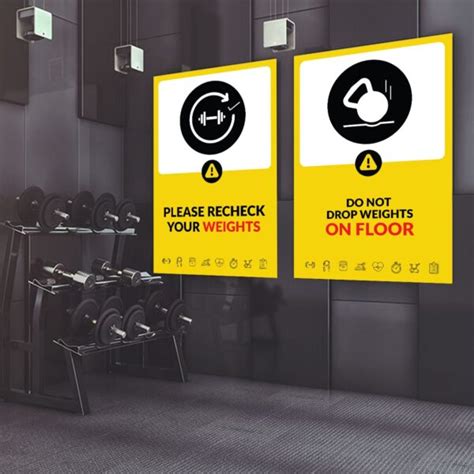 Safety Signage For Gym Pack Of 37 Signs