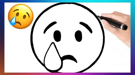 Como Dibujar Paso A Paso Al Emoji Triste Youtube
